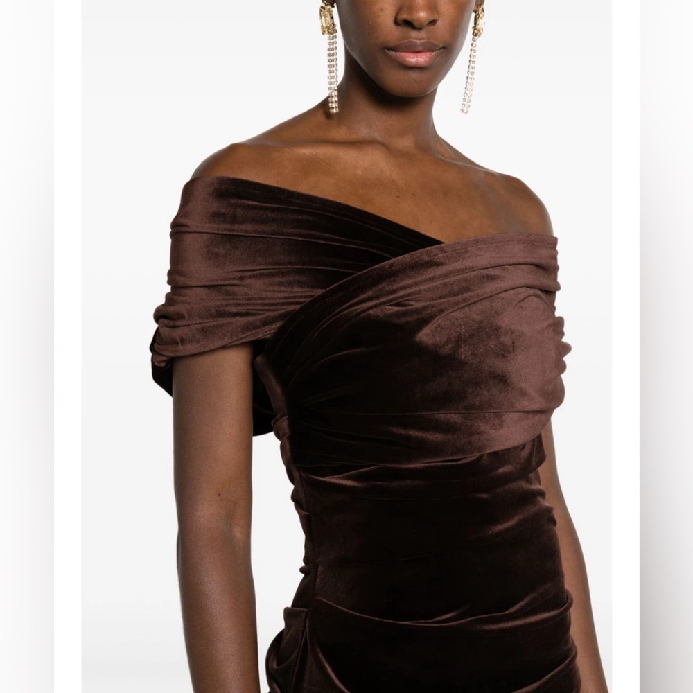 Layne velvet ruched dress - Picture 4 of 12